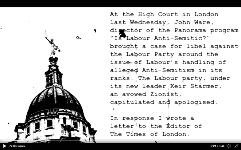 Roger Water's letter to The Times re zionism