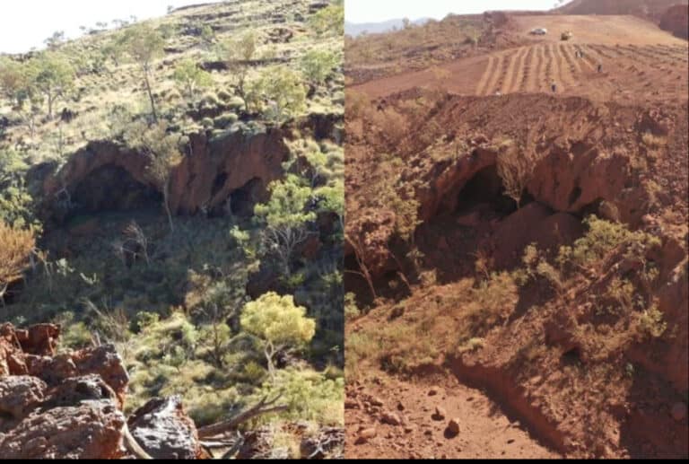 Punishment for destroying 46000 year old caves? One (eventual) resignation with massive pay off