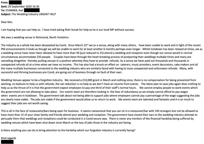 Just one of the emails from a constituent that Rishi Sunak has ignored