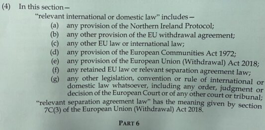 The Internal Markets Act is not just about breaking International law it is about breaking ANY law