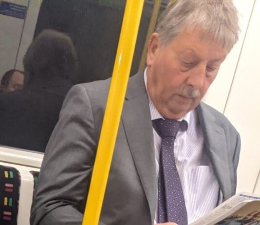 Sammy Wilson travelling on London Underground today