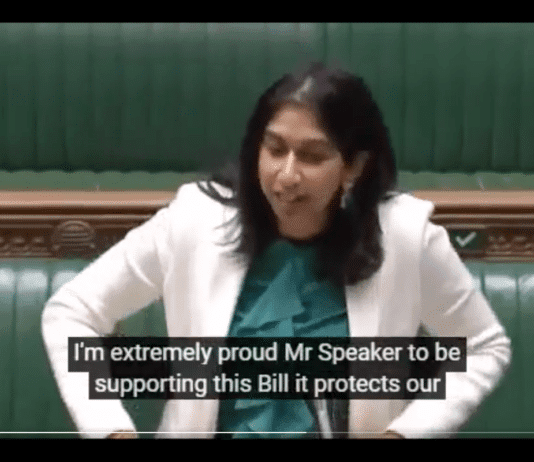 Attorney General Suella Braverman tells Commons that not breaking the law is unpatriotic Attorney General Suella Braverman tells Commons that not breaking the law is unpatriotic