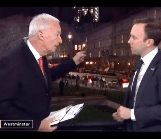 Jon Snow demolishes government and Matt Hancock in twenty memorable seconds