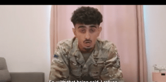 Serving Lance Corporal taken away for demonstrating against UK's role in genocide in Yemen