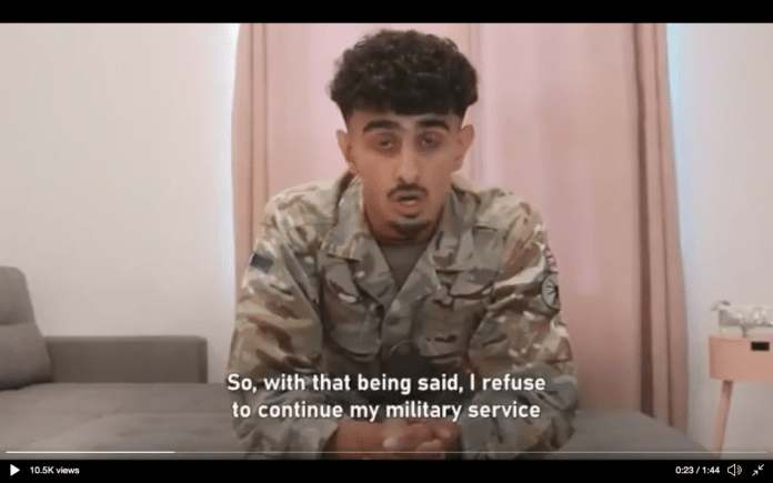 Serving Lance Corporal taken away for demonstrating against UK's role in genocide in Yemen