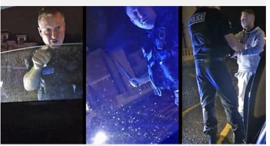 How many laws does this Dorset police officer break?