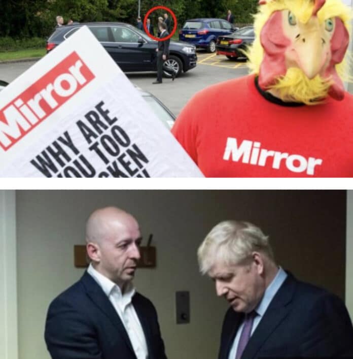 Daily Mirror chicken quits Downing Street