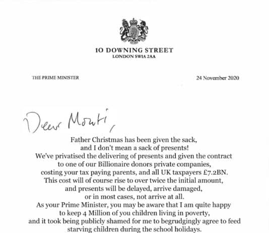 Boris Johnson’s reply to 8 year old child about Father Christmas