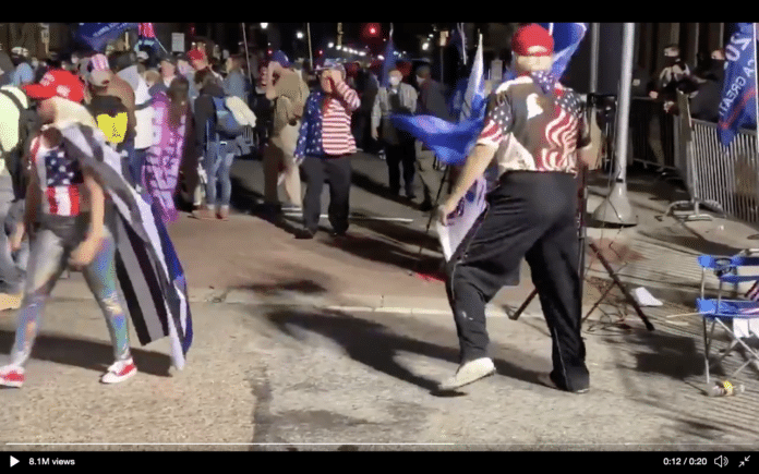 Trump supporters dancing to Rage Against the Machine. Case closed on the US irony debate