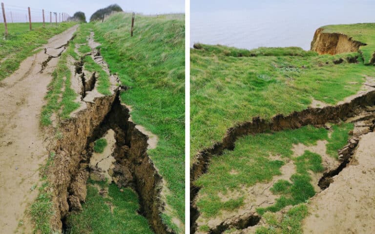 Coast path diverted due to unstable cliffs near West Bay
