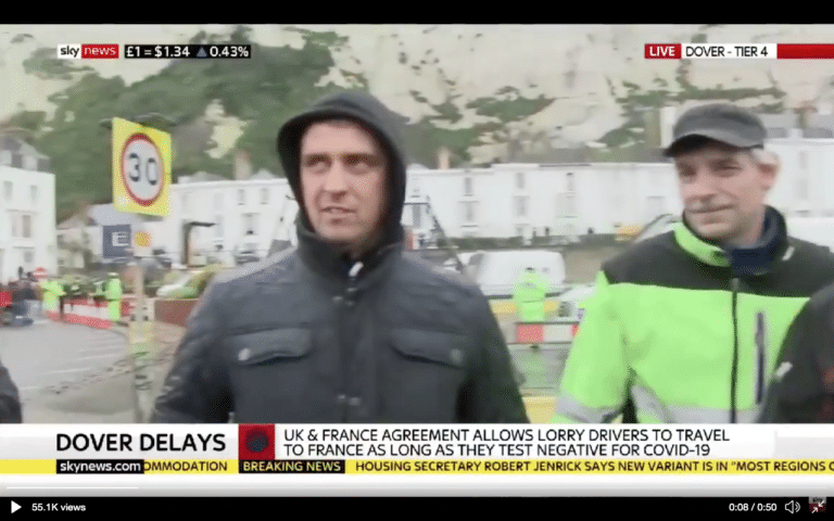 UK lorry drivers at Dover: The government are lying
