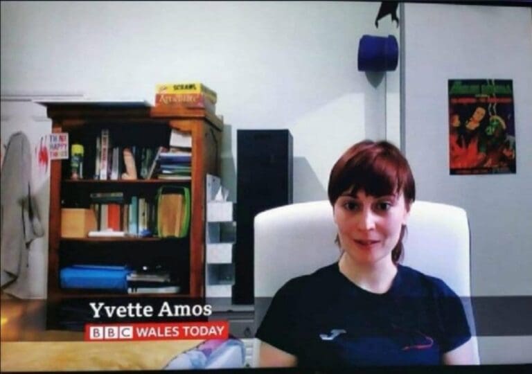 If one is going to be interviewed by the BBC check appendages in the background