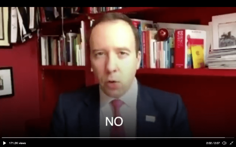 Matthew Hancock is not just wrong he is a LIAR