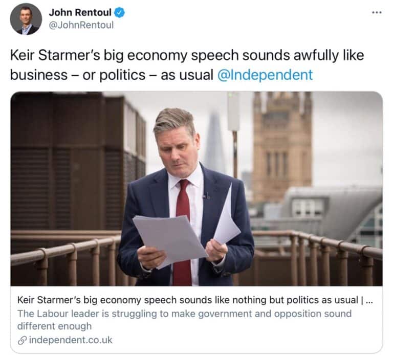Well that was a wasted opportunity from Keir Starmer