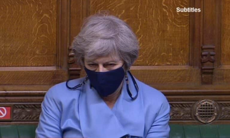 The moment Theresa May finds Mark Francois in her Commons spot