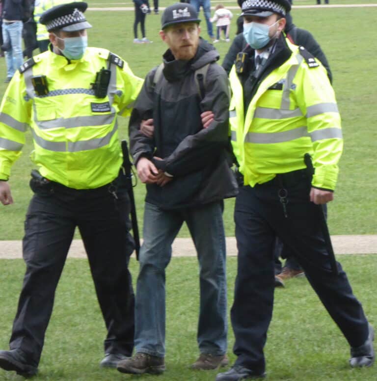 Anti-lockdown protesters gather in Richmond, London