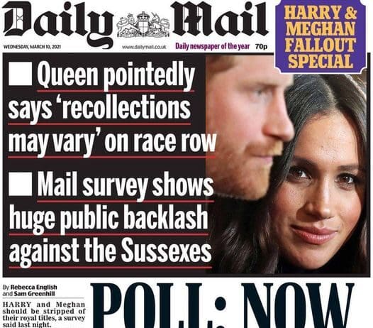 Toxic Daily Mail speaks for its empathy free readers