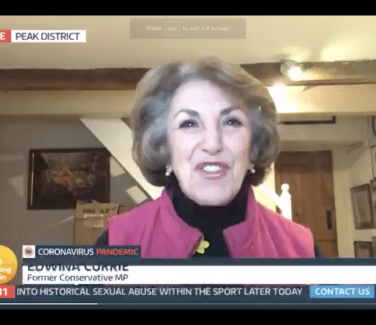 Edwina Currie laughs off the UK’s devastating Covid death toll