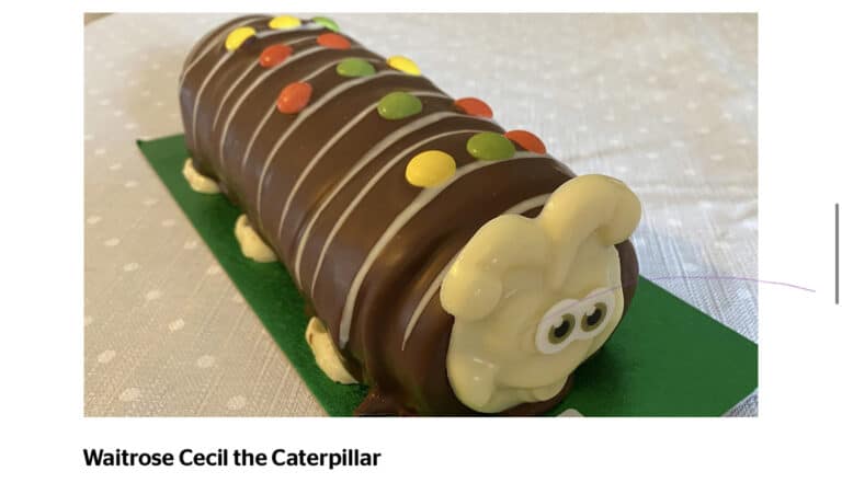 Colin the Caterpillar caught in nude shock