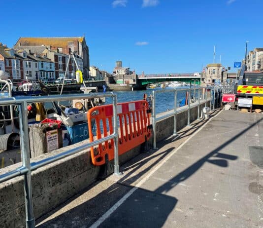 Central government funds barriers on Weymouth Quay