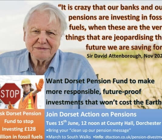 What we want: Climate-friendly Pensions, when we want them: NOW!