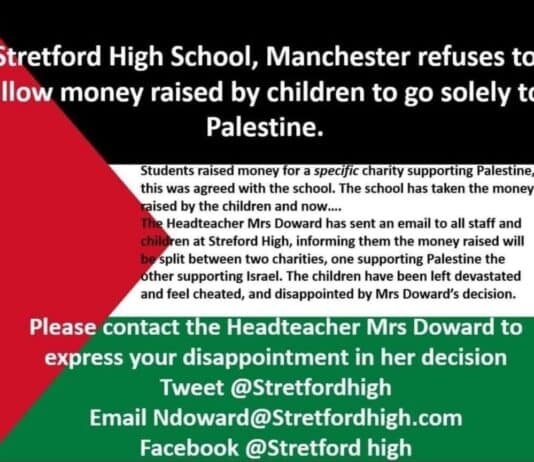 School headteacher responds to ‘false rumours’ regarding pupil’s support of Palestinians