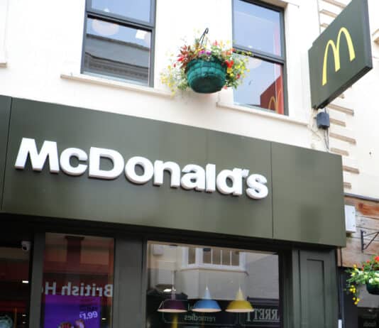 Climate activists hold a sit-in protest at Weymouth McDonald’s demanding that the fast-food chain goes plant-based by 2025