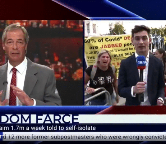 Very astute woman interrupts Nigel Farage live on GB News