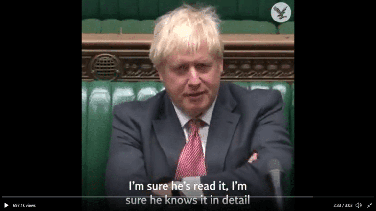 When Ed Miliband gives way for Boris Johnson to explain his Brexit incompetence and he does not move