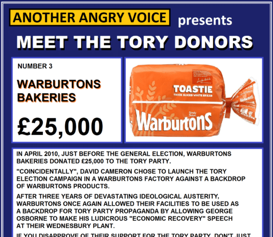 Tory supporting Warburtons f**** up big time