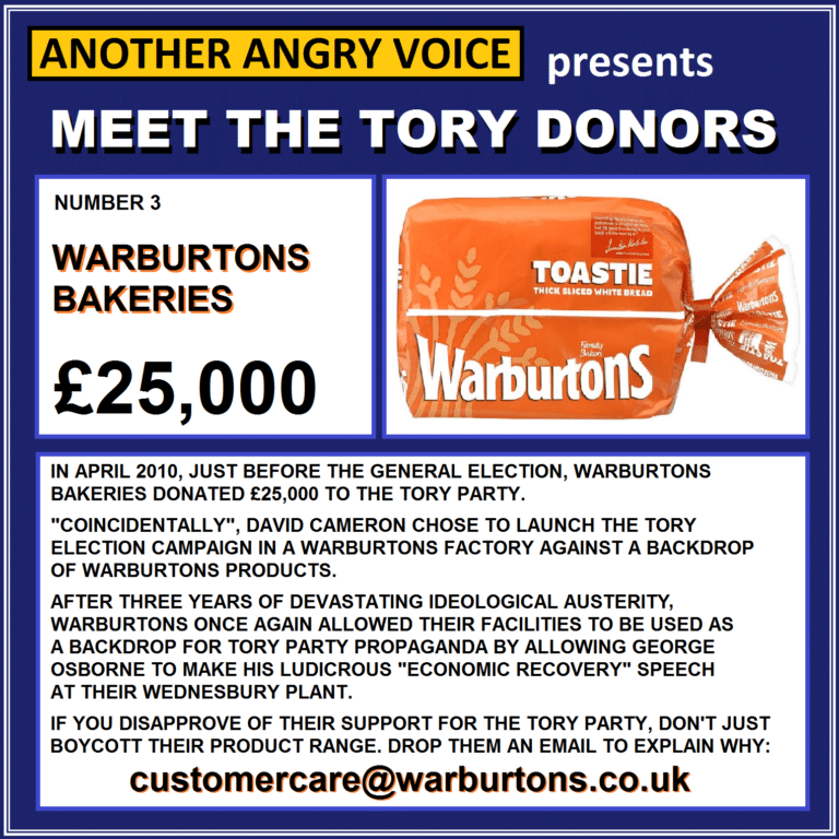 Tory supporting Warburtons f**** up big time