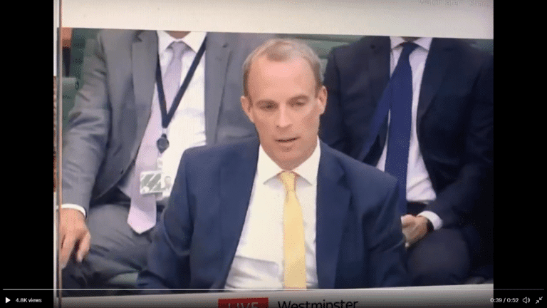 Dominic Raab refuses to say what day he went on holiday