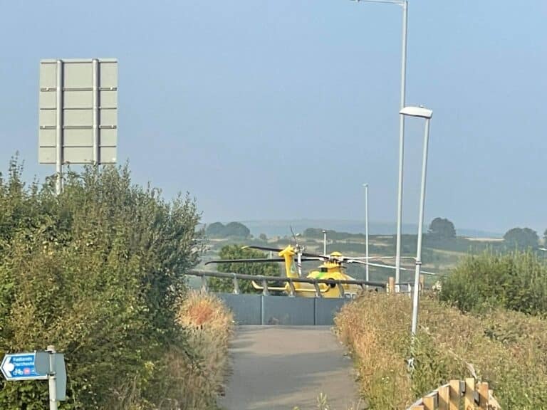 Motorcyclist with life threatening injuries following collision in Weymouth