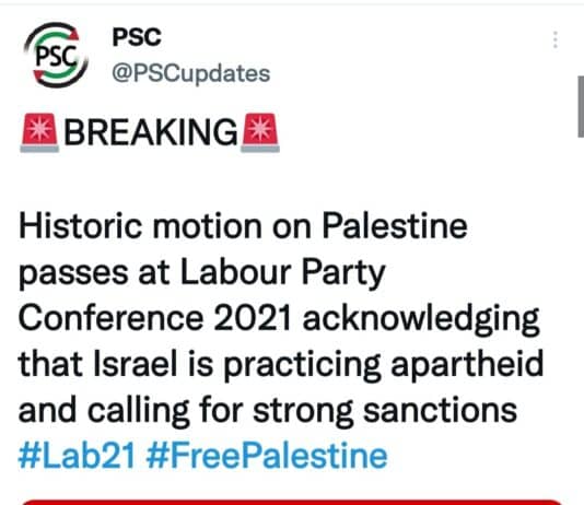 Young Labour succeed in declaring Israel an apartheid state