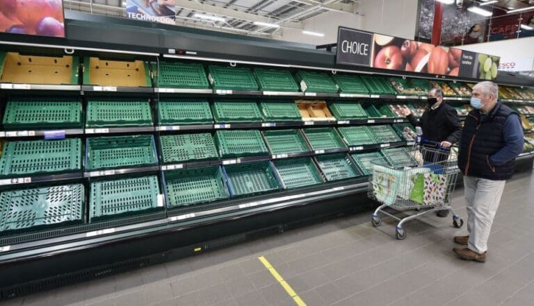 Europe fine but UK facing severe food shortages