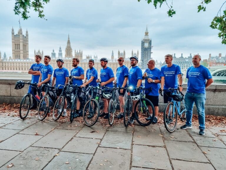 Dorset-based Edens Landscapes cycle over 140 miles to London for charity to honour former colleagues