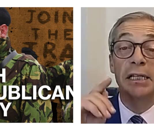 Pound shop fascist Farage gets £87 to say ‘Up the ‘IRA’