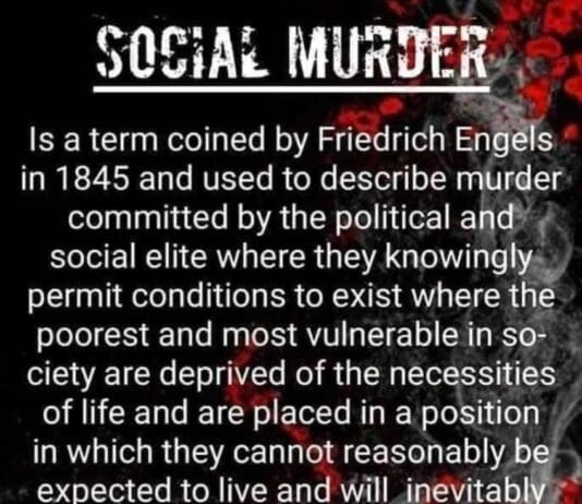 A vote for a Tory is a vote for social murder