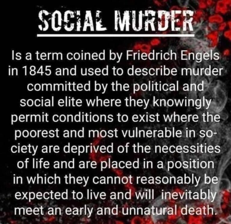 A vote for a Tory is a vote for social murder