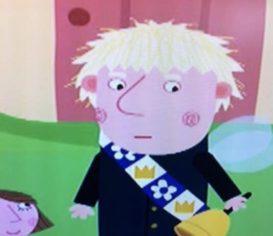 Peppa Pig visits Boris Johnson world
