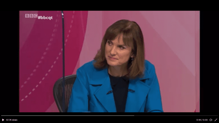 Look at Fiona Bruce’s face….