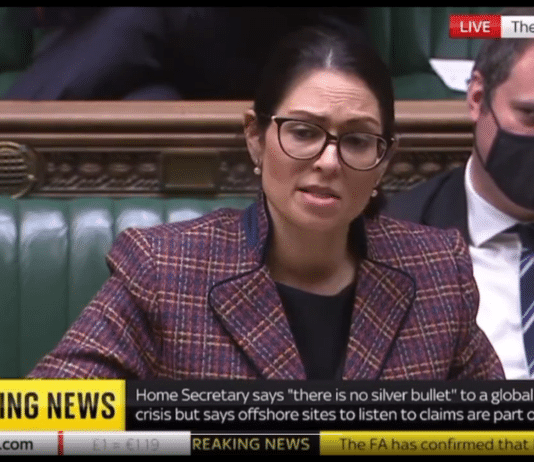 Diane Abbott asks question. Priti Patel lies