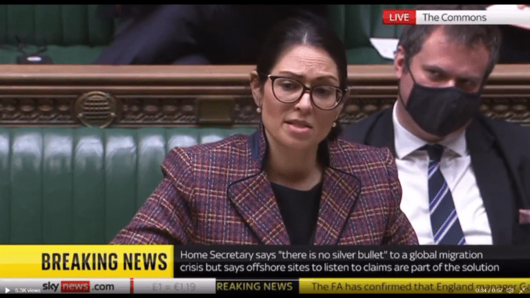 Diane Abbott asks question. Priti Patel lies