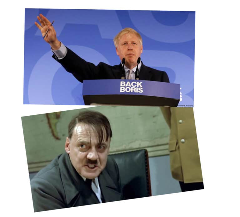 ‘Hitler’ impression of Boris Johnson and his Snides is Uncanny
