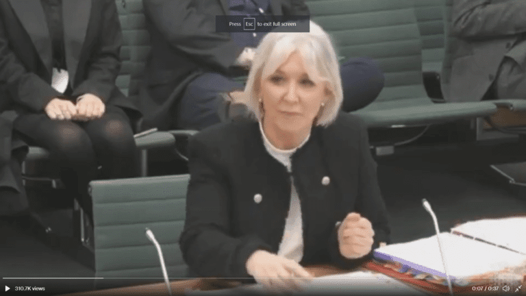 Nadine Dorries spluttering through a question about Channel 4 is just too embarrassing