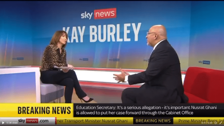 ‘Here is a man who likens Muslims to letter boxes and bank robbers…’. Nadhim Zahawi: Splutter, splutter…