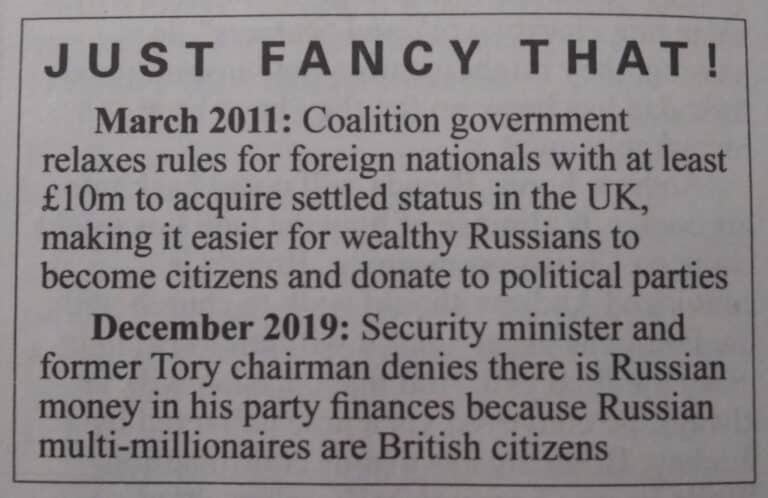 The Russians are coming dressed and behaving as Tories