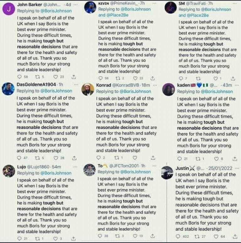 Tory fake accounts awash on social media