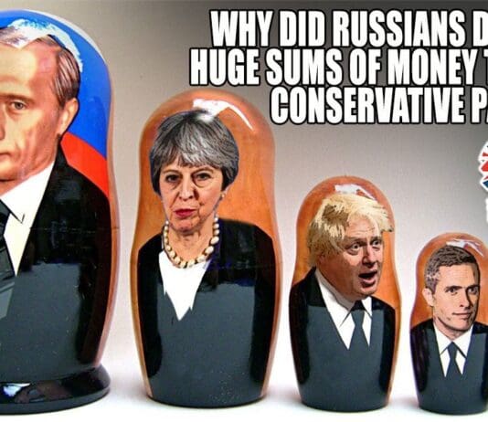 The Tory party is beholden to Russian money but will you give it back Liz Truss? On yer bike