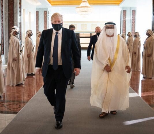 Is Boris Johnson wearing a face mask because he is frightened of being beheaded?